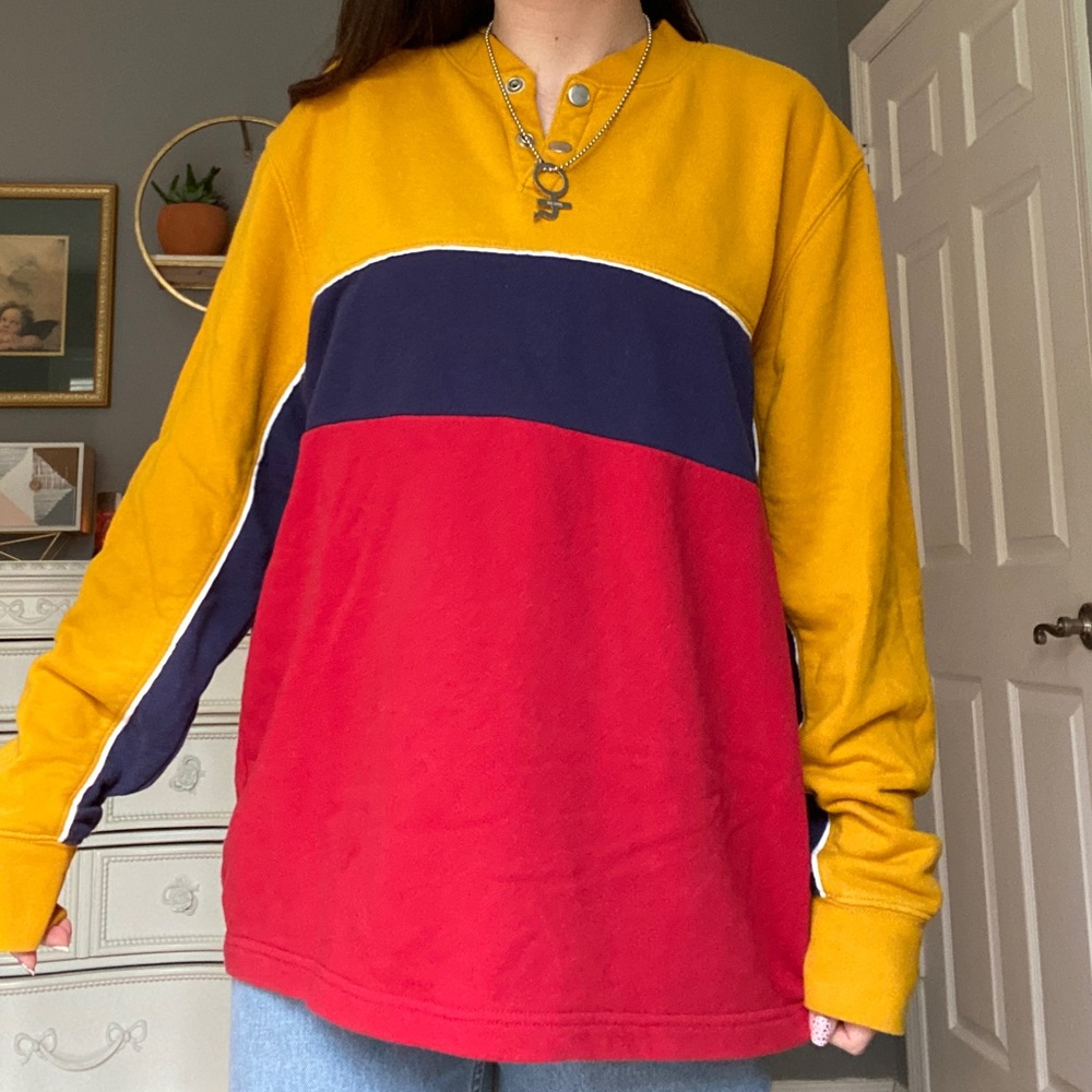 Colorblock long sleeve shirt